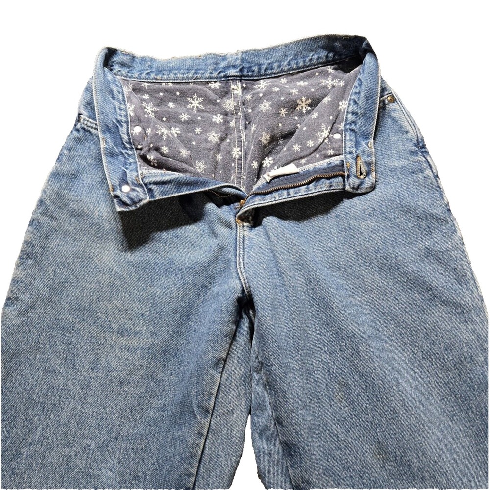 Vintage‎ LL Bean Jeans Mens 28x31 Double L Relaxed Fit Fleece Lined Straight Leg
